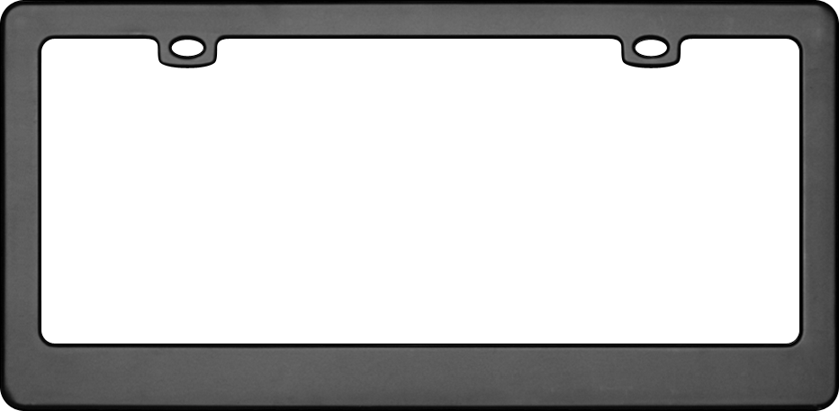 Plain Black Metal License Plate Frame Plain Black Metal License Plate Frame